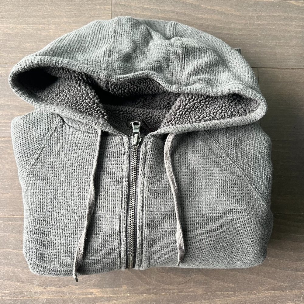 John Varvatos Waffle Fleece-lined Hoodie sz M